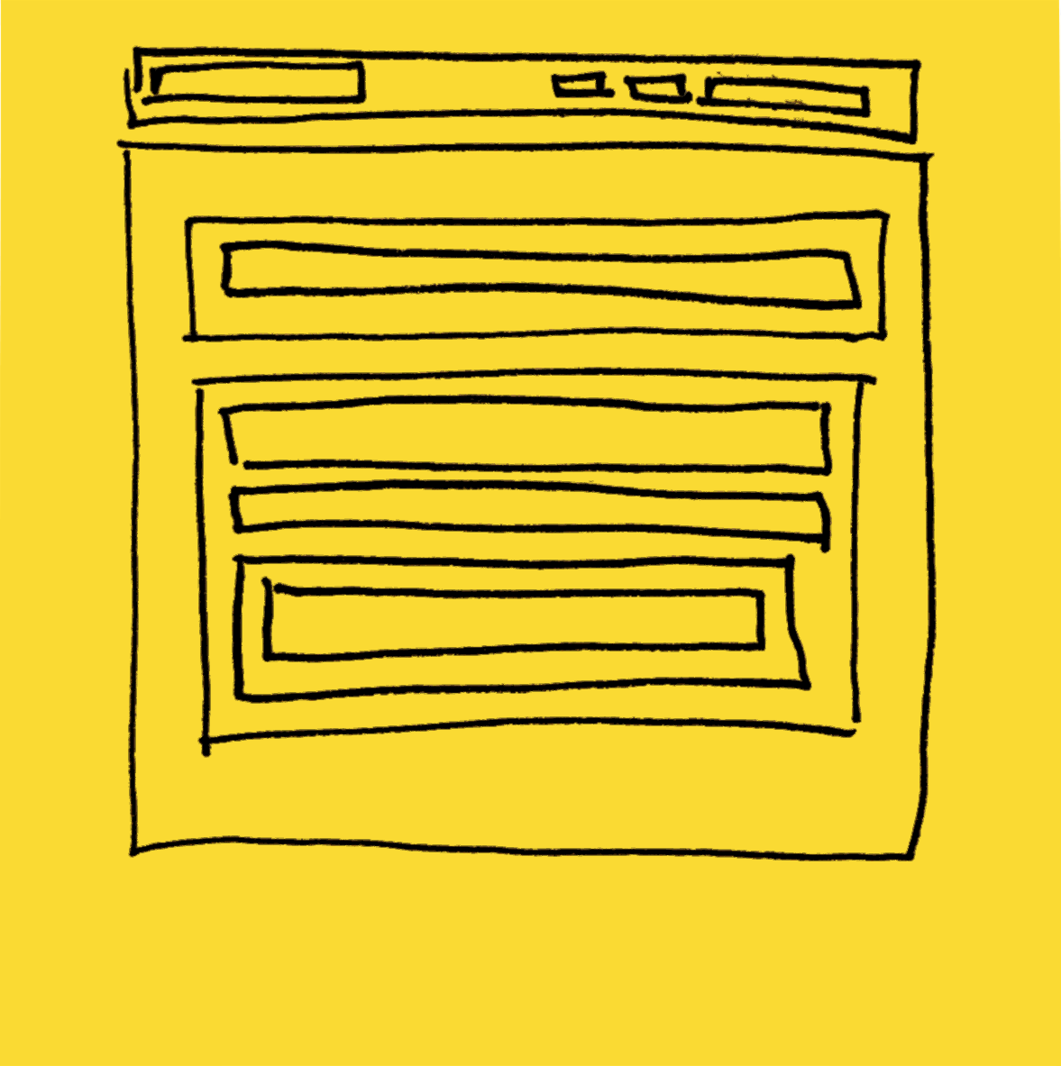 Post-it note sketch of boxes nested within boxes.